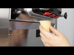 دستگاه بستنی قیفی نرم سه پایه با تمیز کردن رایگان هفت روزه اتوماتیک عمودی