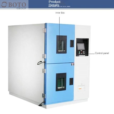 R404A / R23 اتاق آزمایش شوک حرارتی، -40C ~ 150C دو منطقه، زمان تبدیل 10s